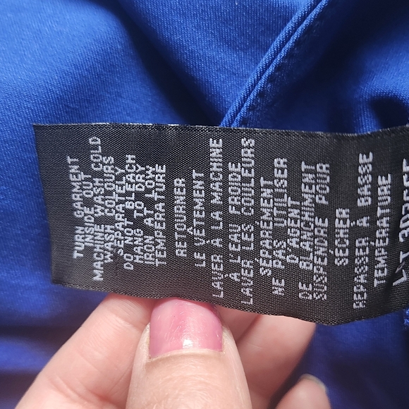 SC&CO US 14 Royal Blue Mid-Rise Capri Pants, Tummy Control Office Casual Chic - Picture 6 of 8